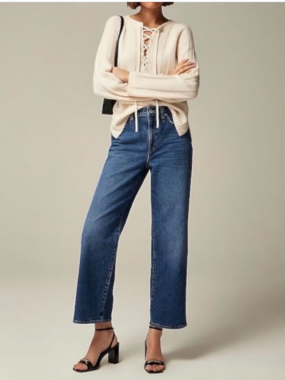 NWT J. Crew High-Rise ‘96 Slim Wide Leg Jeans - Light Blue size 31 - Picture 1 of 7